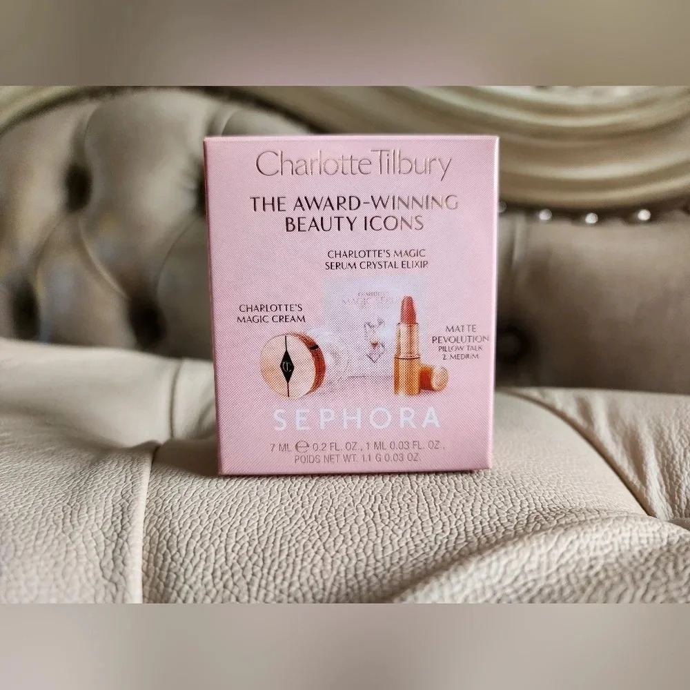 Charlotte Tilbury Deluxe Sample Minis Set Magic Cream Pillow Talk Lipsti… - Picture 1 of 3